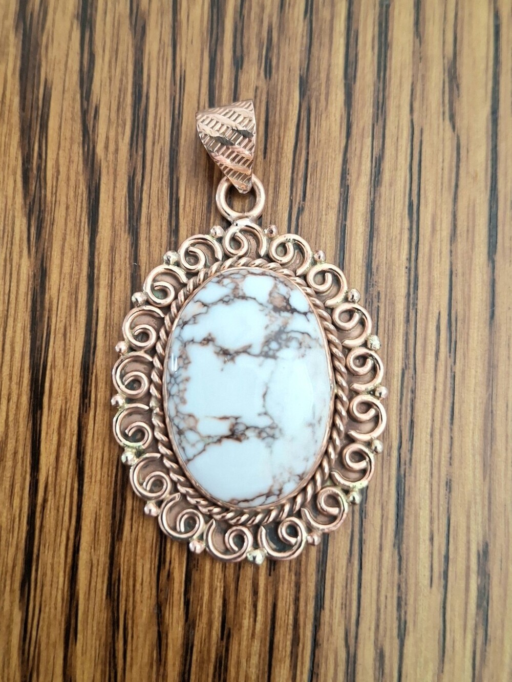 Wild Horse Jasper Pendant Natural Stones On Copper